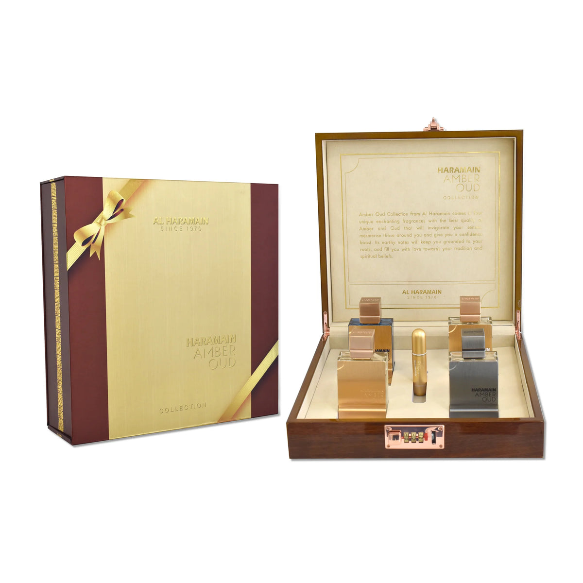 Al Haramain Amber Oud Gift Set 60ml Sprays x4